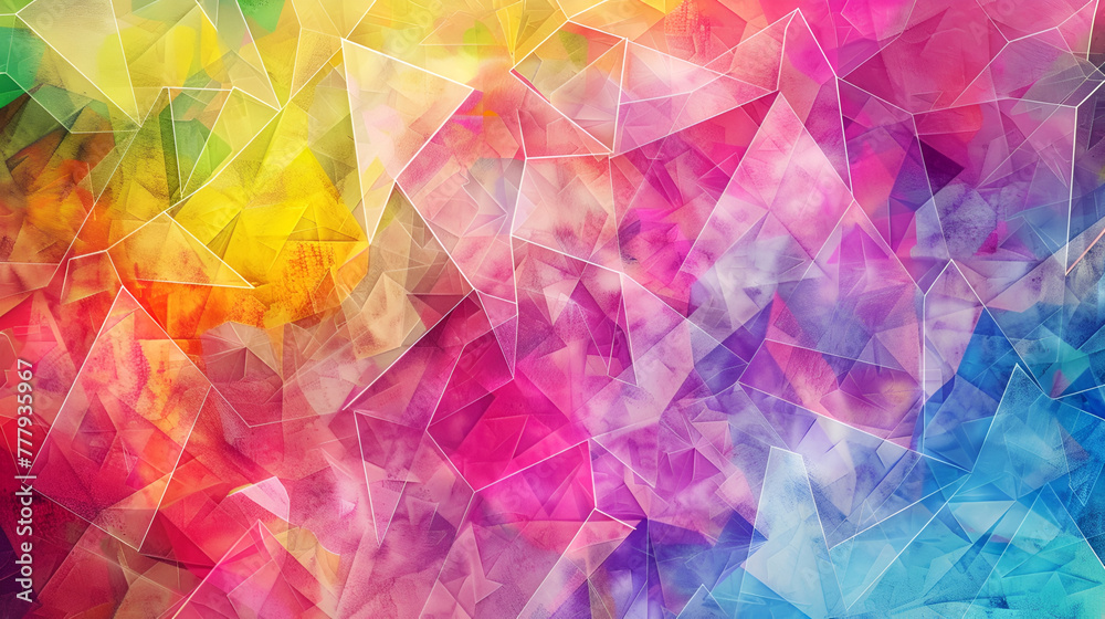 Abstract geometric triangle background, art, artistic, bright, colorful, design,Abstract background of different color figures.polygonal background with irregular tessellations pattern