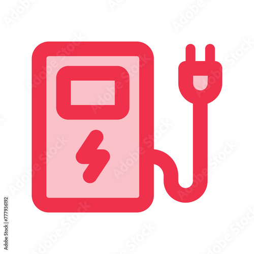 charging station outline fill icon