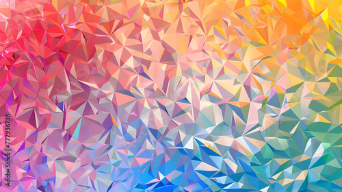 Abstract multicolored polygonal background. Triangular design.Beautiful abstract background with cuboidal shapes,colorful low poly background with triangles photo