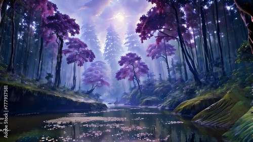 Wallpaper Mural fountain in the night Torontodigital.ca