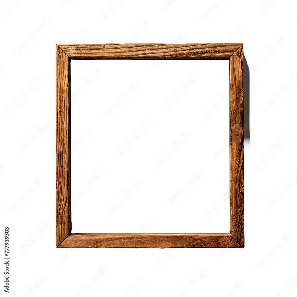 The empty fairy wooden frame isolated on transparent background