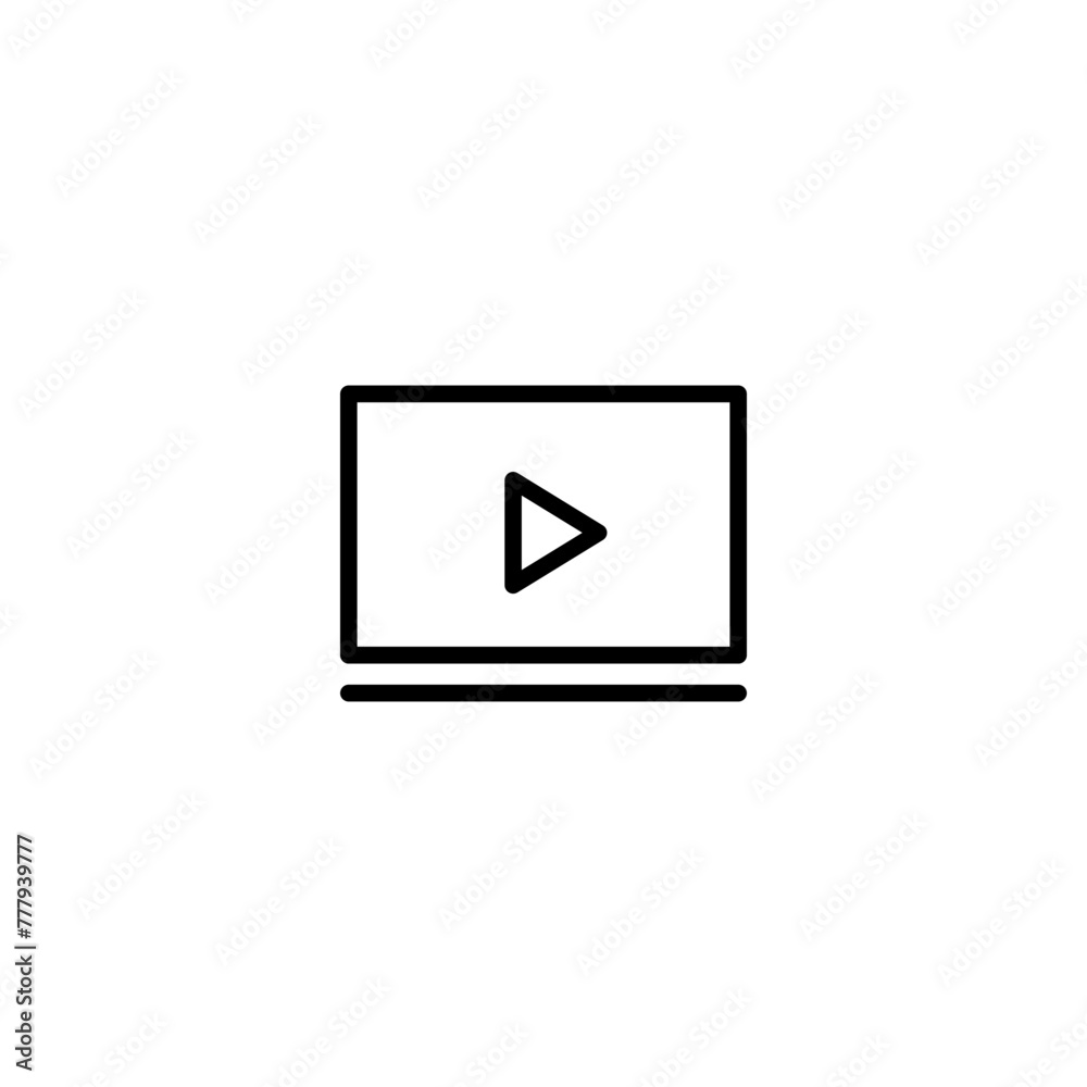 video player line icon video player line icon