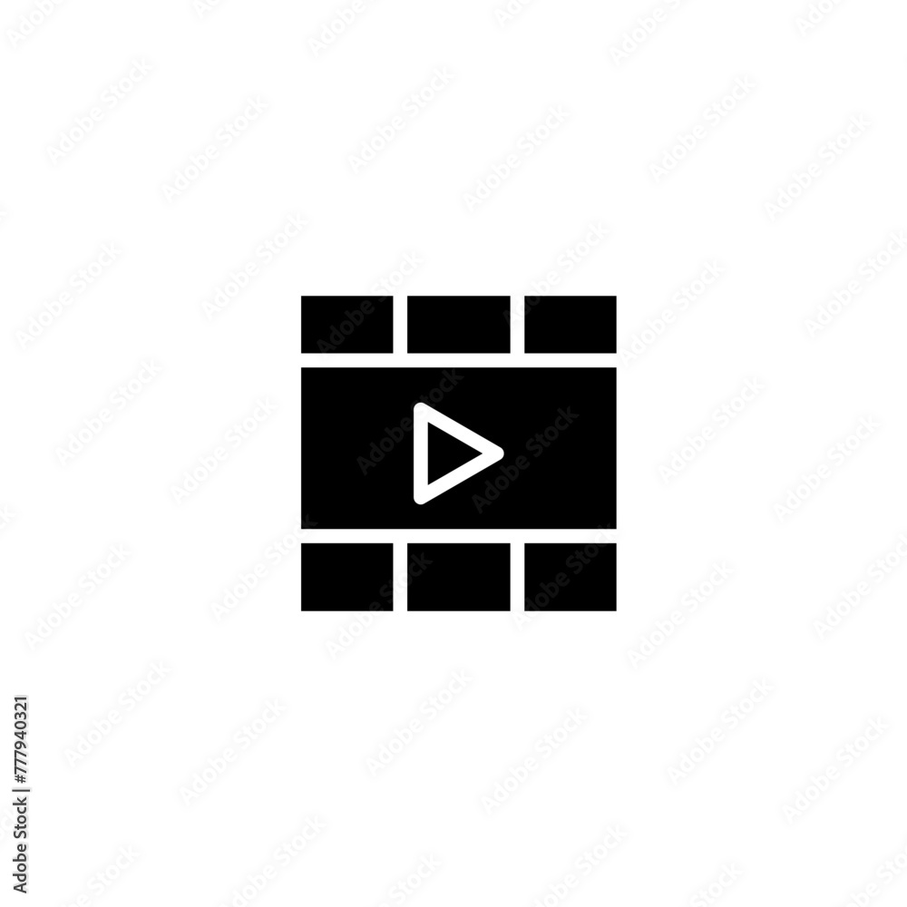 movie player glyph icon movie player glyph icon