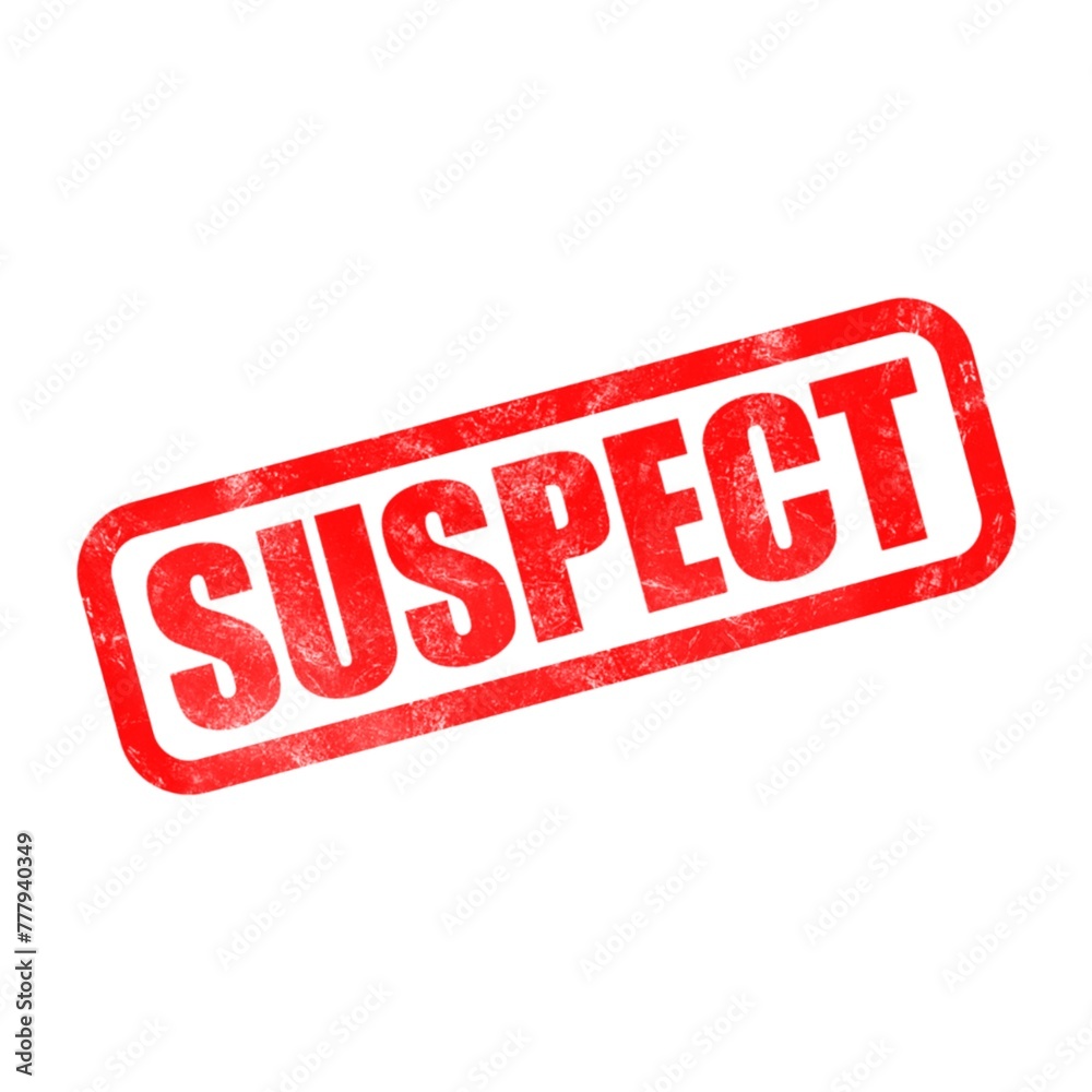 3D Suspect text poster art banner 3D Suspect text poster art banner