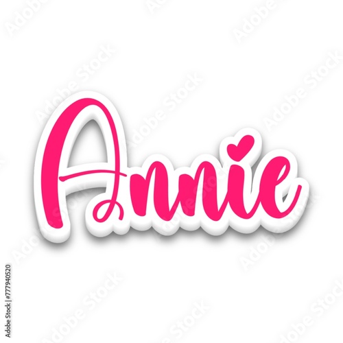 3D Annie text poster art photo