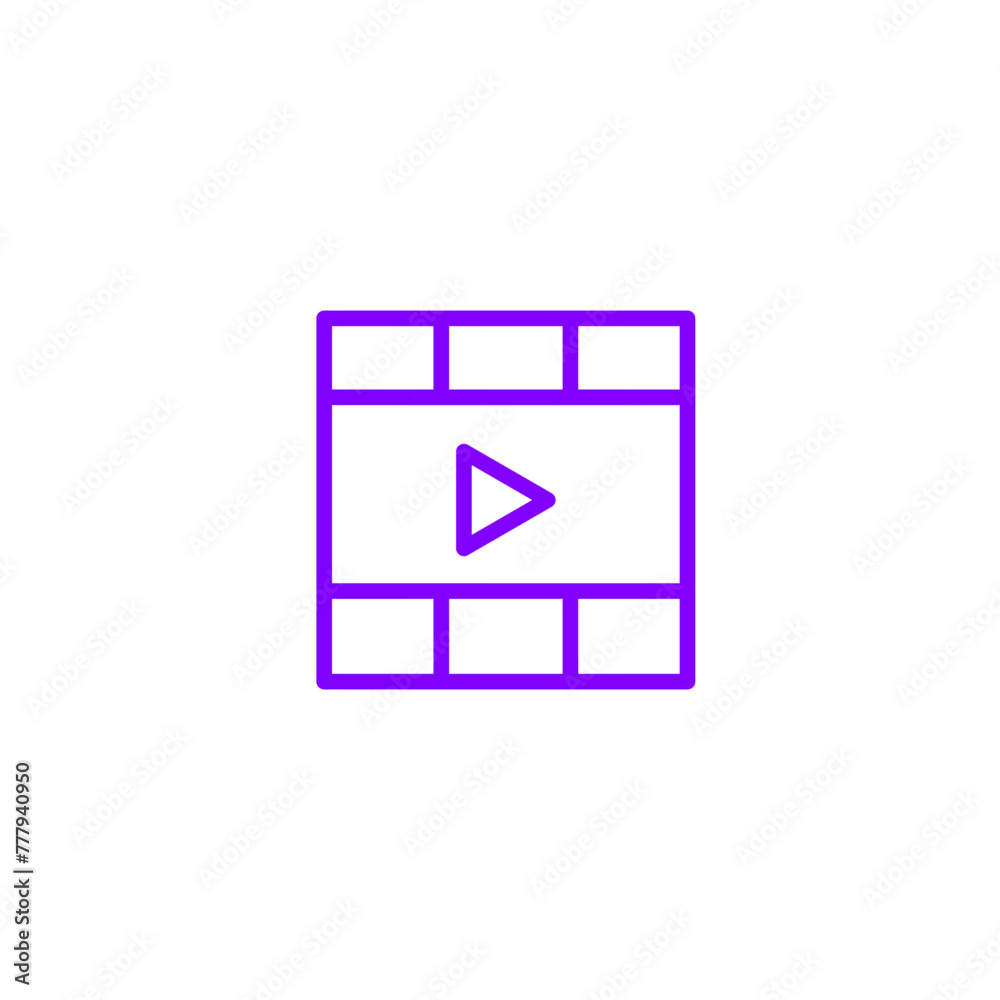 movie player gradient icon