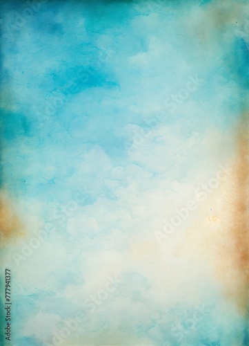 watercolor background with clouds © AmaroC