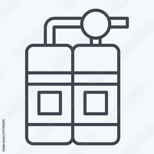 Icon Diving Oxygen Tank. related to Diving symbol. line style. simple design illustration