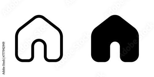 Black home house sign icon vector design