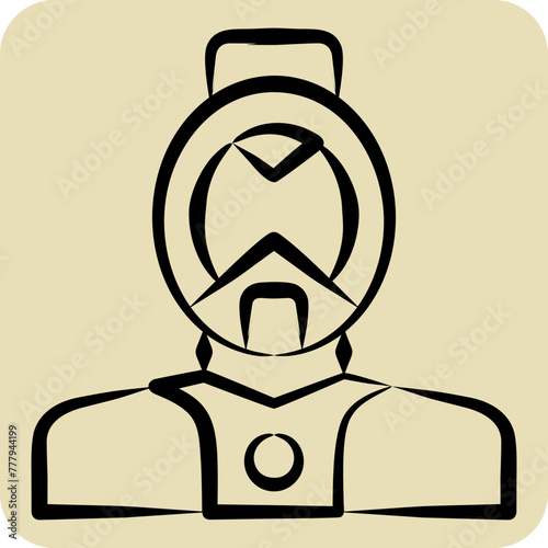 Icon Diving Mask. related to Diving symbol. hand drawn style. simple design illustration