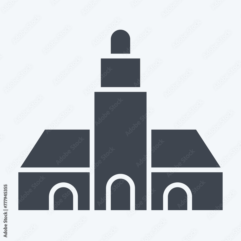 Icon Green Poibt Light House. related to South Africa symbol. glyph style. simple design illustration Icon Green Poibt Light House. related to South Africa symbol. glyph style. simple design illustration