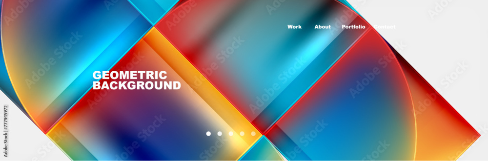Round triangles and squares web site page template. Vector Illustration For Wallpaper, Banner, Background, Card, Book Illustration, landing page Round triangles and squares web site page template. Vector Illustration For Wallpaper, Banner, Background, Card, Book Illustration, landing page