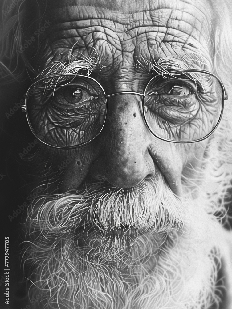 Age captured gracefully in pencil, an elders life in a stance  ,ultra HD,clean sharp