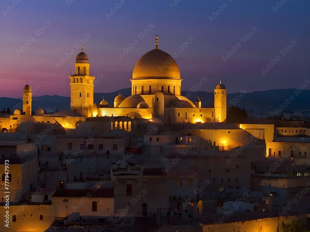 Fototapeta premium city castle at night