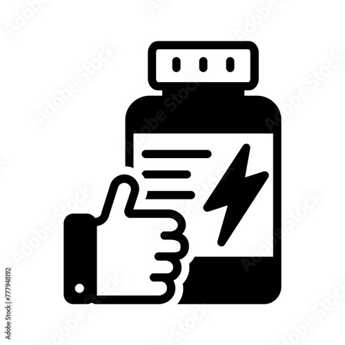 Vector solid black icon for Optimum
