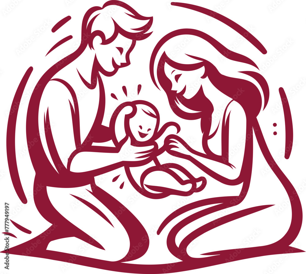 happy family character vector happy family character vector