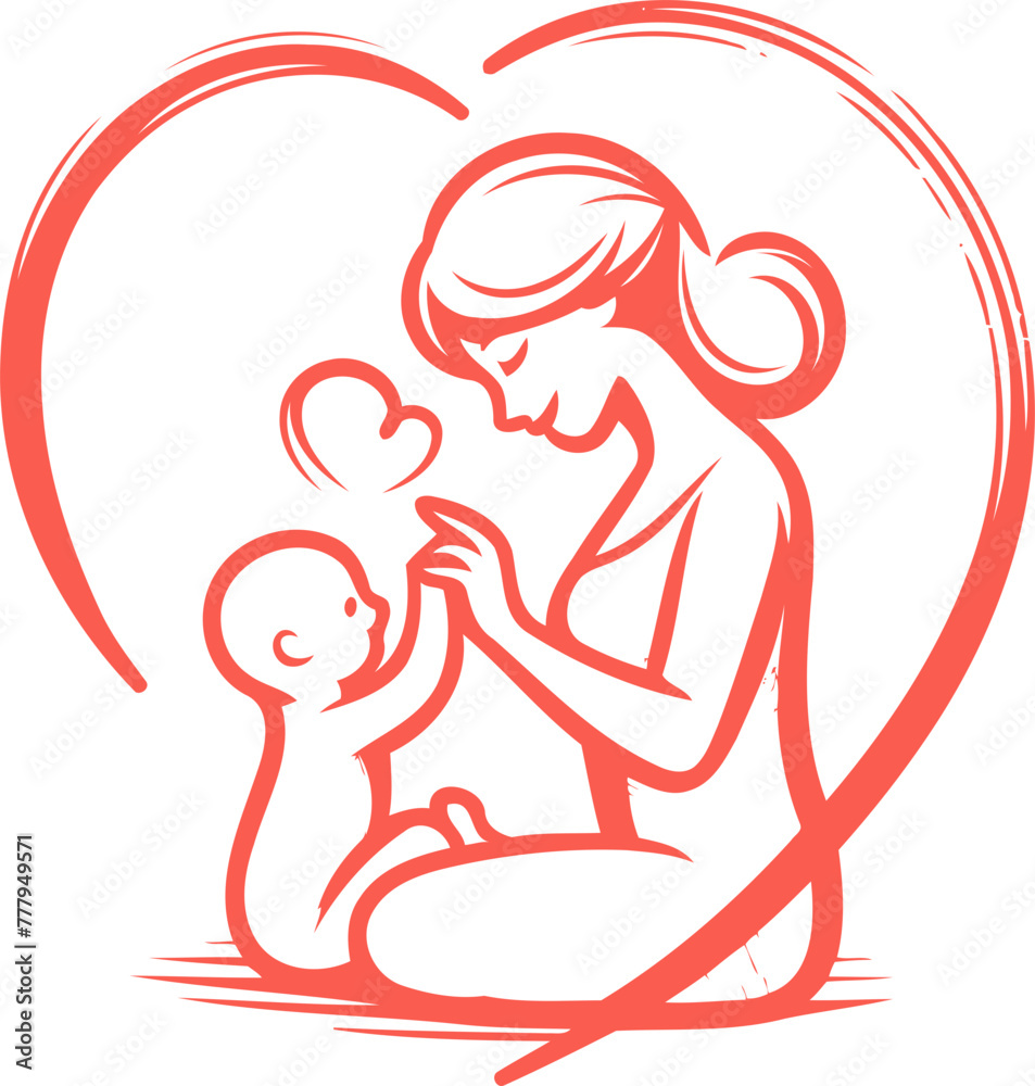 mother and baby vector mother and baby vector