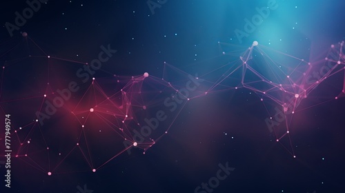 Abstract background with low poly design with connecting lines and dots