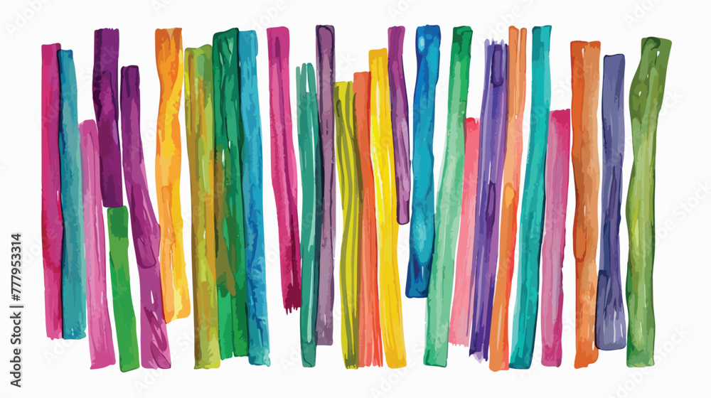 Colorful sticks art illustration flat isolated