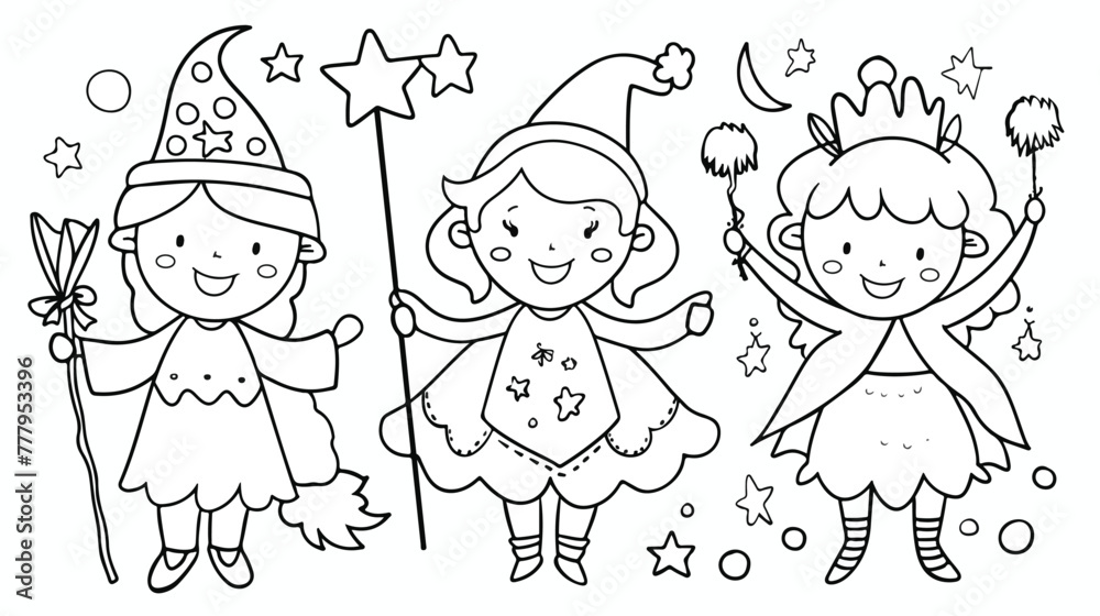 Coloring book for kids. Cheerful character. carto