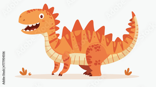 And funny smiling baby spinosaurus dinosaur carto