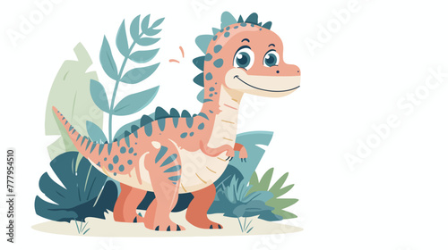 And funny smiling baby spinosaurus dinosaur carto © Aliha