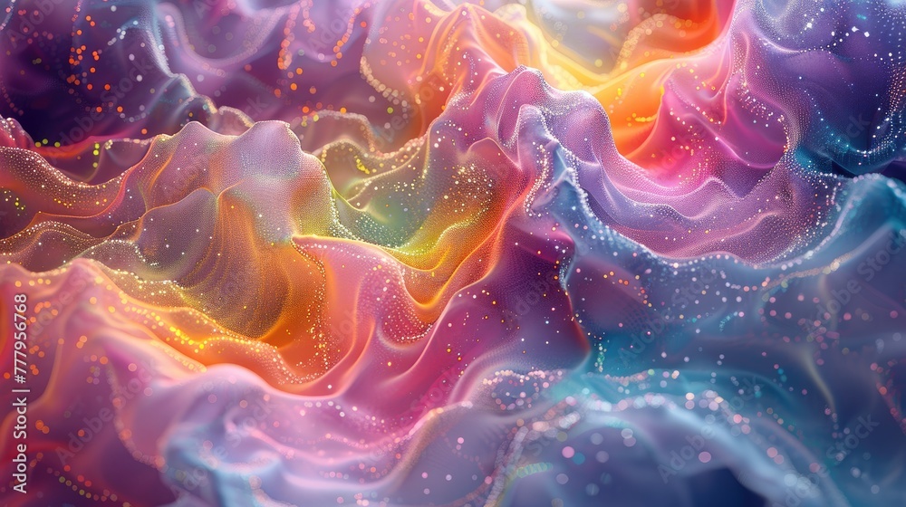 An abstract image of an iridescent purple holographic background. An abstract image of an iridescent purple holographic background.