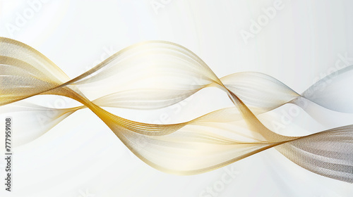 abstract background with business lines. gold wave lines pattern on white background with space for your text. Abstract grey wave lines on transparent background. Technology. Dynamic sound wave.