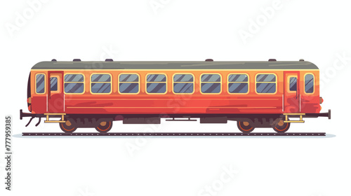 Illustration of a Train coupe flat isolated on