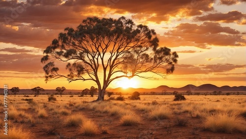 sunset in continent photo