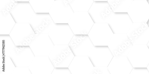 Abstract background with hexagons. hexagon polygonal pattern background vector. seamless digital science technology honeycomb bright white abstract honeycomb background.  