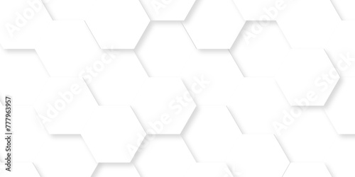 Abstract background with hexagons. hexagon polygonal pattern background vector. seamless digital science technology honeycomb bright white abstract honeycomb background.	
