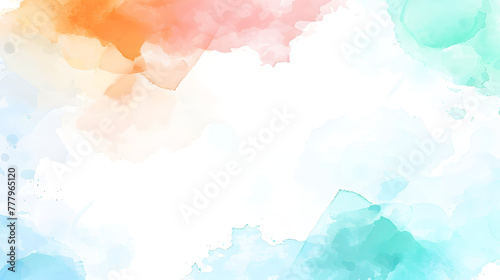 Watercolor for textures. Abstract watercolor background. Spray paint, ink stains on the paper. Color pink, blue. rose quartz, serenity on white and transparent background photo