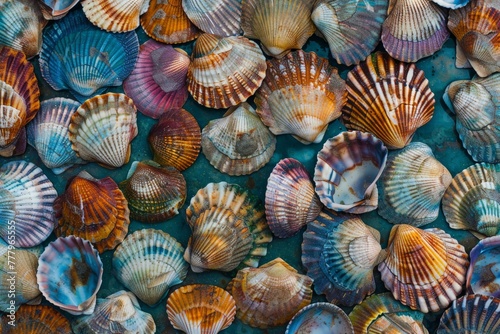 Assorted Seashells Arranged on a Table