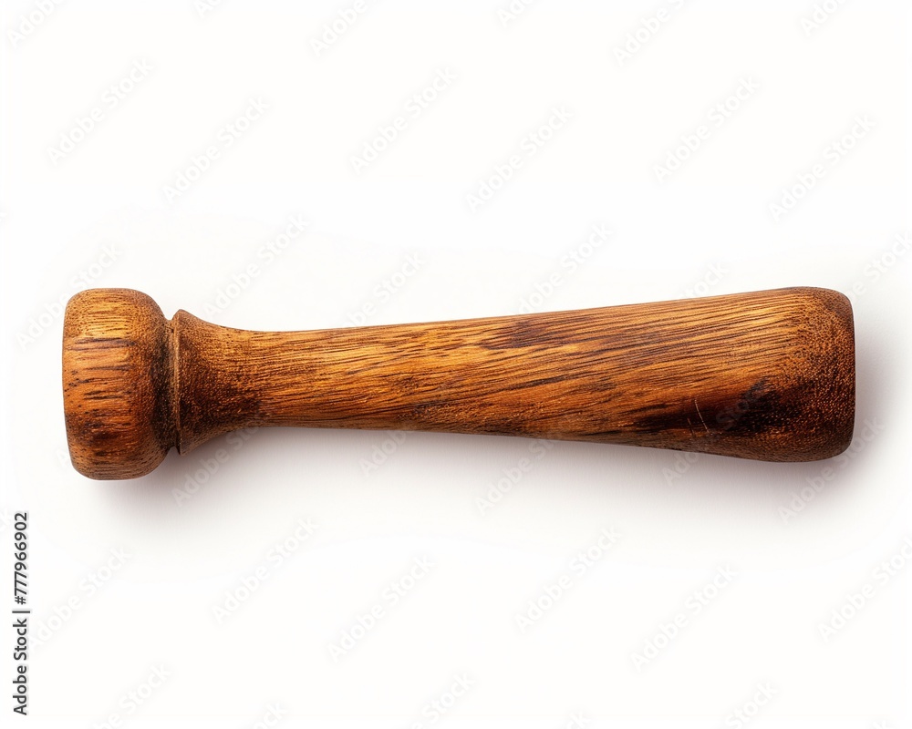 Wooden handle isolated on white background