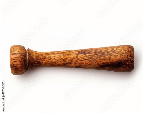 Wooden handle isolated on white background