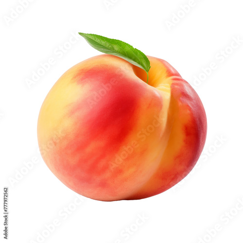 peach fruit isolated on white