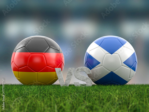 Football euro cup group A Germany vs Scotland