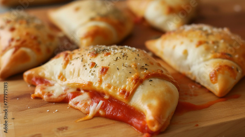 Pixie Dust Pizza Pockets with pepperoni. Generative Ai