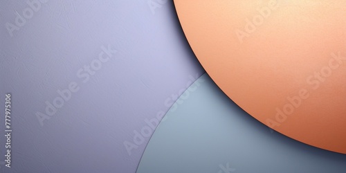 薄紫背景の上にオレンジと水色の円がある抽象的な横長テンプレート