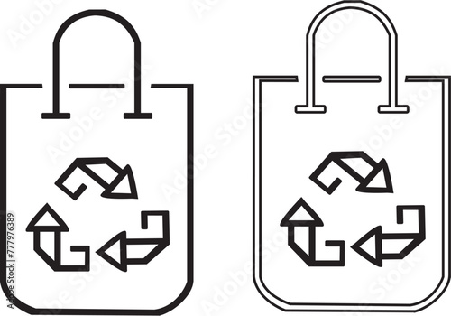 plastic bag with recycle sign