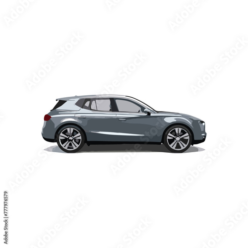 New car  sedan type in modern style. Copy-space  banner composition. 3D illustration