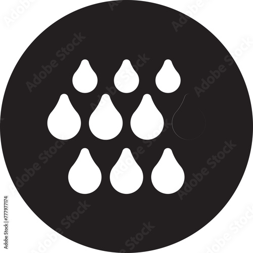 droplets glyph icon