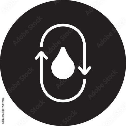 zero waste glyph icon