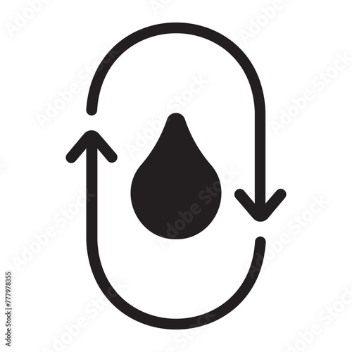 zero waste glyph icon