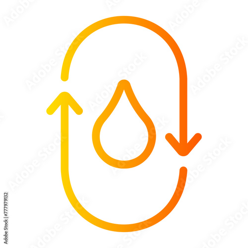 zero waste gradient icon