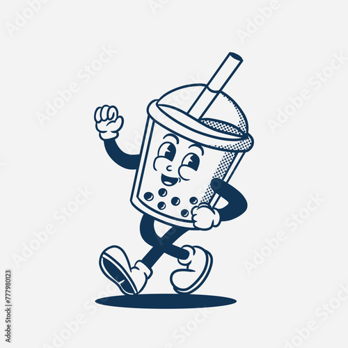 mascot logo with retro style good for brand design