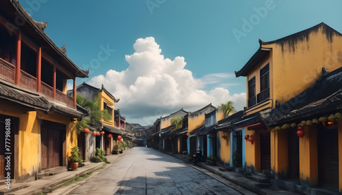 Old town of Lijiang, Yunnan province, China. Generative AI