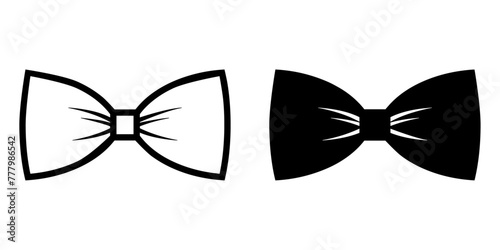 ofvs572 OutlineFilledVectorSign ofvs - bow tie vector icon . bowtie sign . isolated transparent . black outline filled version . AI 10 / EPS 10 . g11915 photo
