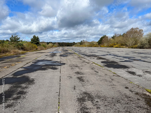 Abandoned runway Blackbushe Airport Hampshire UK